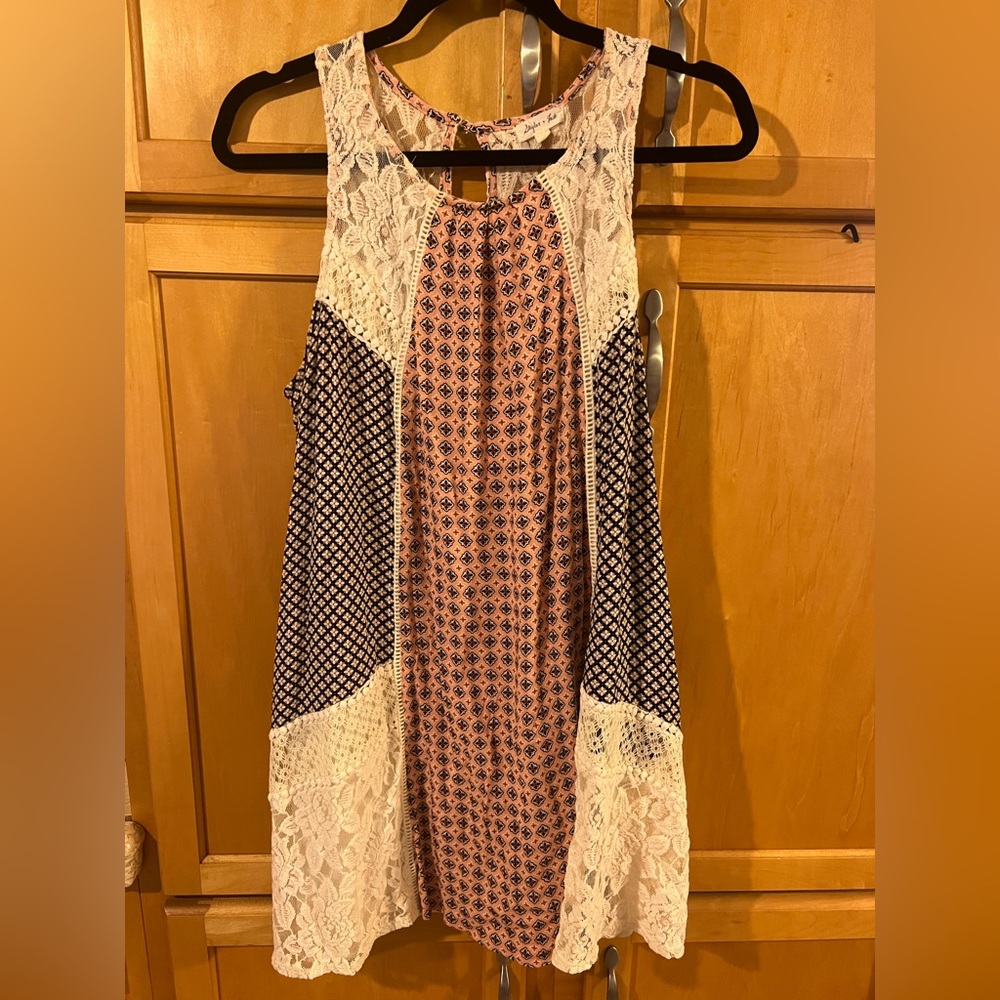 Skylar + Jade dress. Multicolor with lace. Size large.
